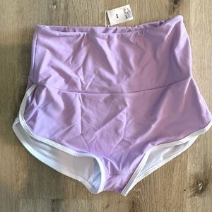 {NWT} Salt Gypsy | Betty Surf Bikini High-Waisted Swim BOTTOMS Black/White (M)